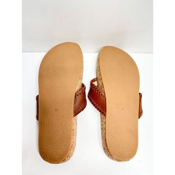 Jack Rogers Sandals Womens Size 6 Brown Leather Thelma Flip Flop - Picture 10 of 11